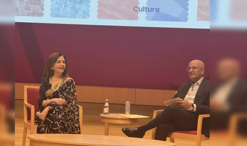 Nita Ambani: Elegant in Black Saree at Harvard India Conference